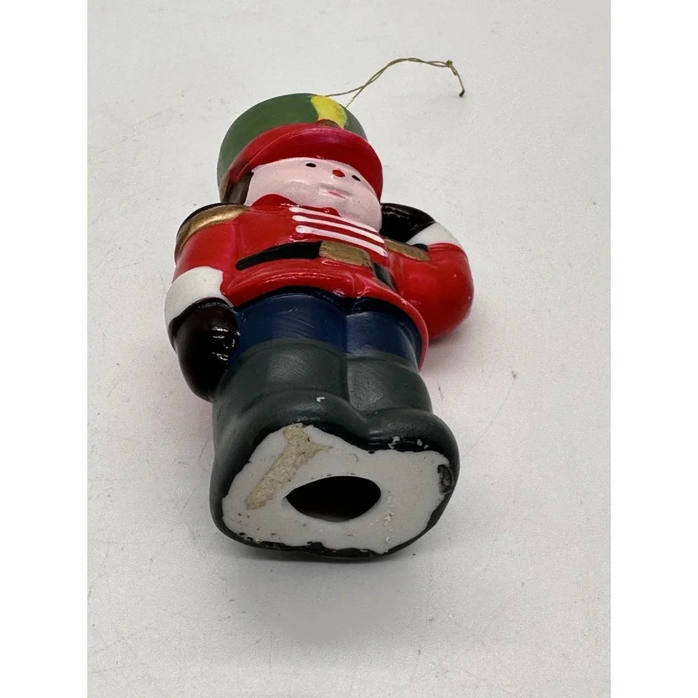 Vintage Christmas‎ Soldier Toy Ornament Hand Painted Hanging Decor